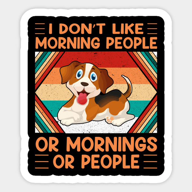 I don't like morning people or mornings or people (vol-10) Sticker by Merch Design